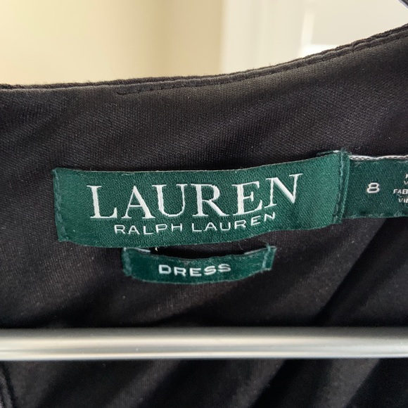 Ralph Lauren summer dress. Flowered cotton skirt. Black elastane top. Comfy! - Picture 4 of 5